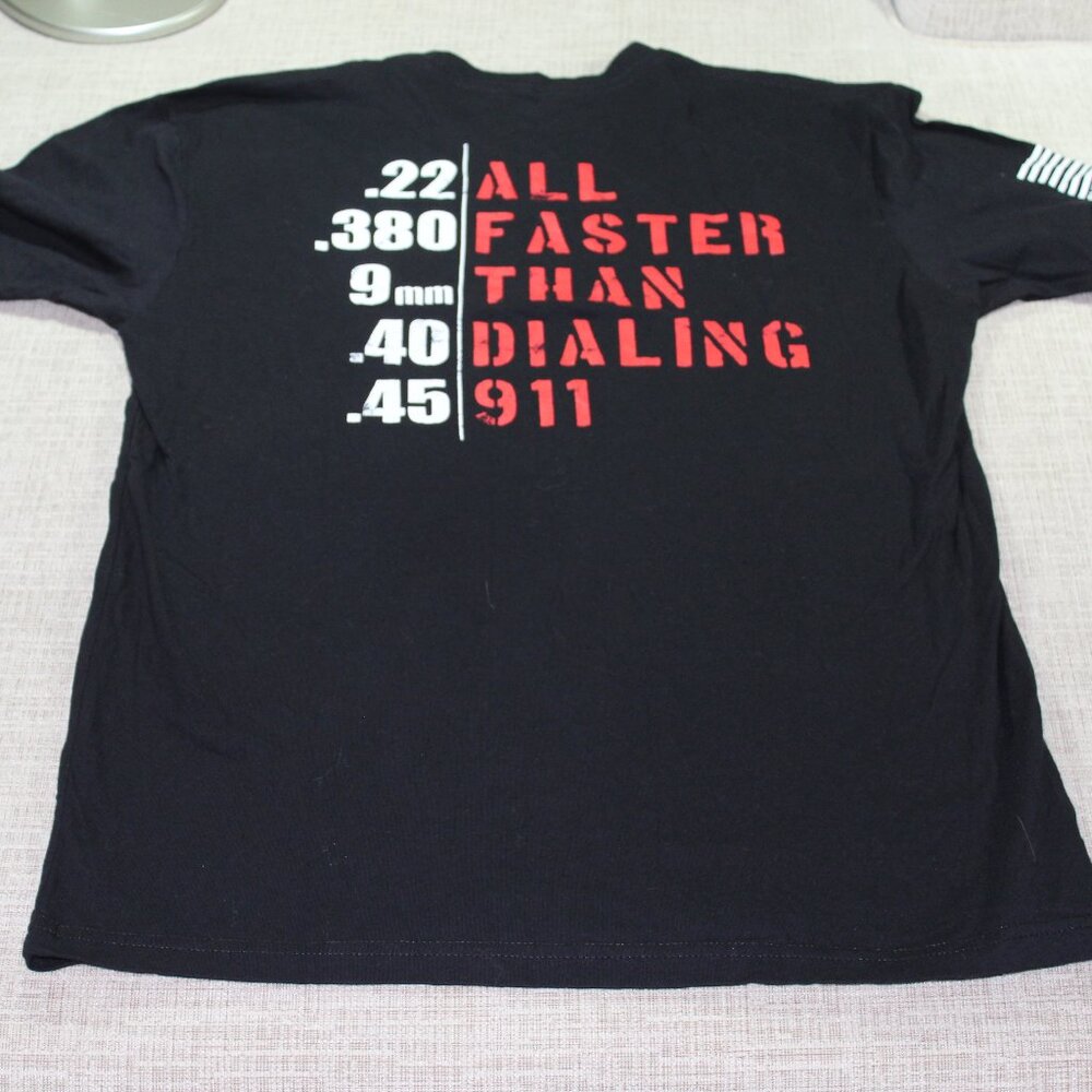 NWOT Shield Republic Black "All Faster Than 911" T-Shirt